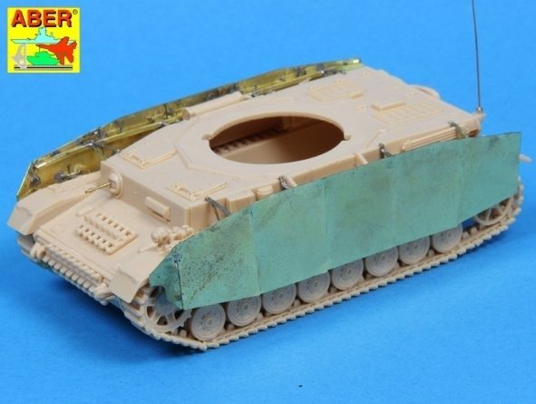 Aber 72A05 Osłony boczne do PzKpfw IV (H.J),Brummbar / Side skirts for PzKpfw IV (H.J),Brummbar 1/72