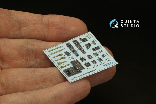 Quinta Studio QD72062 Me 410 3D-Printed &amp; coloured Interior on decal paper (Fine Molds) 1/72