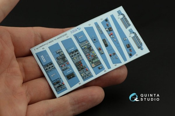 Quinta Studio QDS-32095 Su-30SM 3D-Printed &amp; coloured Interior on decal paper (conversion for Trumpeter Su-30MKK) (Small version) 1/32