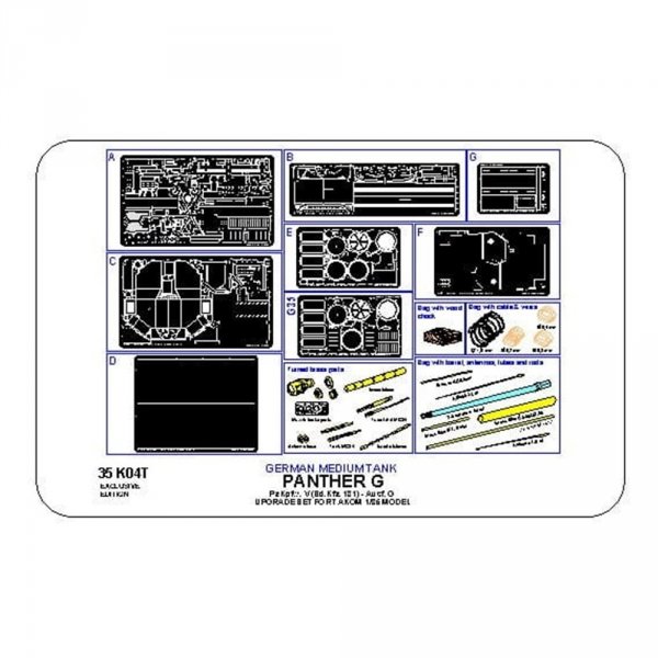 Aber 16K04T Pz.Kpfw.V Ausf.G ( i. Kfz.171 ) Panther 1/35