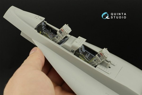 Quinta Studio QD32123 F/A-18F early 3D-Printed &amp; coloured Interior on decal paper (Trumpeter) 1/32