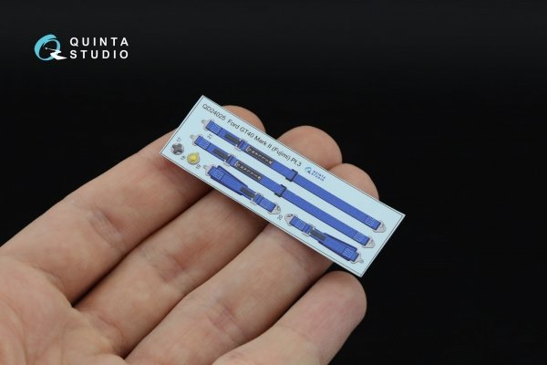 Quinta Studio QD+24025 Ford GT40 Mark II 3D-Printed &amp; coloured Interior on decal paper (Fujimi) (with 3D-printed resin parts) 1/24