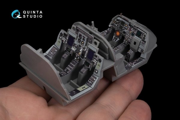 Quinta Studio QD48270 EA-6B Prowler (ICAP II) 3D-Printed &amp; coloured Interior on decal paper (Kinetic) 1/48