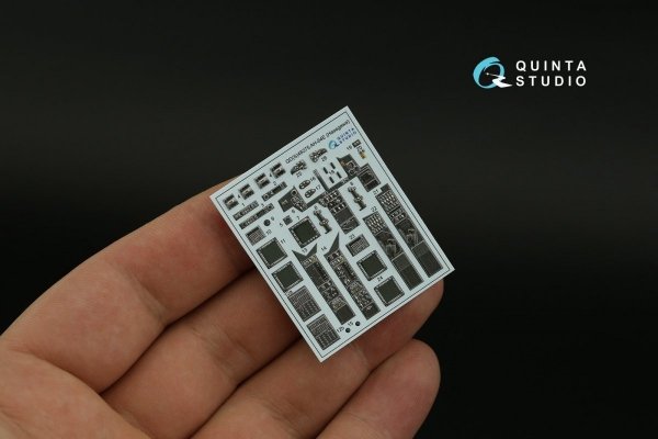 Quinta Studio QDS-48375 AH-64E 3D-Printed &amp; coloured Interior on decal paper (Hasegawa) (Small version) 1/48