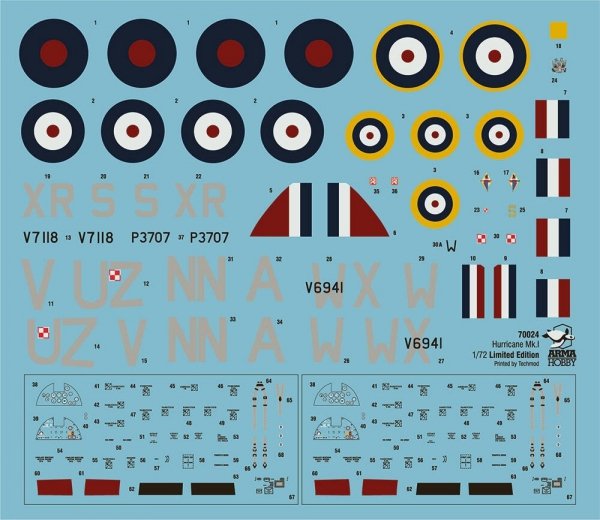 Arma Hobby 70024 Hurricane Mk I Allied Squadrons Limited Edition 1/72