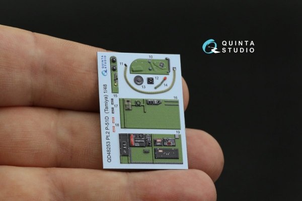 Quinta Studio QD48253 P-51D 3D-Printed &amp; coloured Interior on decal paper ( Tamiya ) 1/48