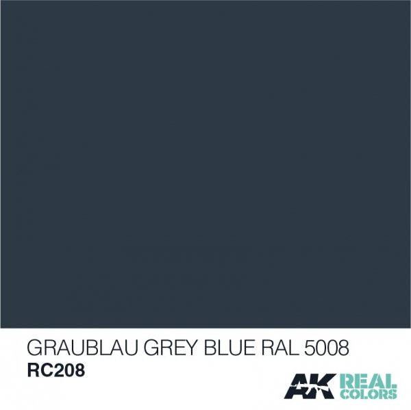AK Interactive RC208 GRAUBLAU-GREY BLUE RAL 5008, 10 ML