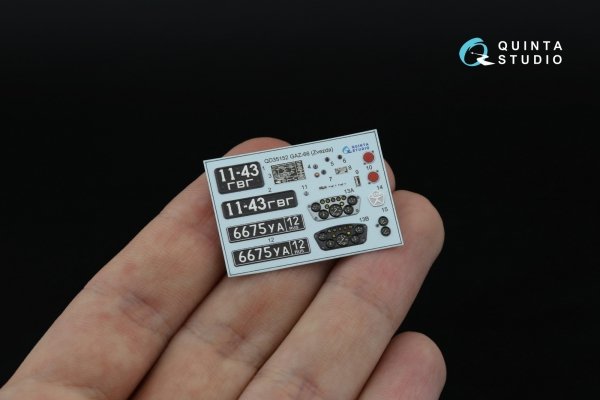 Quinta Studio QD35152 GAZ-66 3D-Printed &amp; coloured Interior on decal paper (Zvezda) 1/35