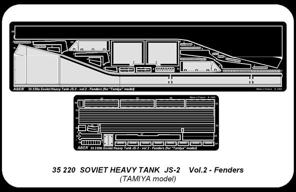 Aber 35220 Soviet heavy tank JS-2 - vol. 2 - additional set - fenders (1:35)