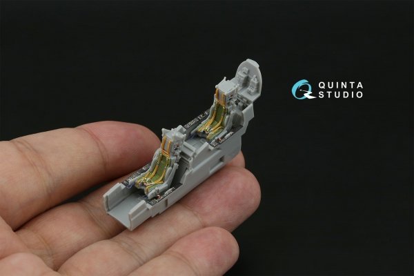 Quinta Studio QD+72247 Mirage 2000D 3D-Printed &amp; coloured Interior on decal paper (Modelsvit) (with 3D-printed resin part) 1/72