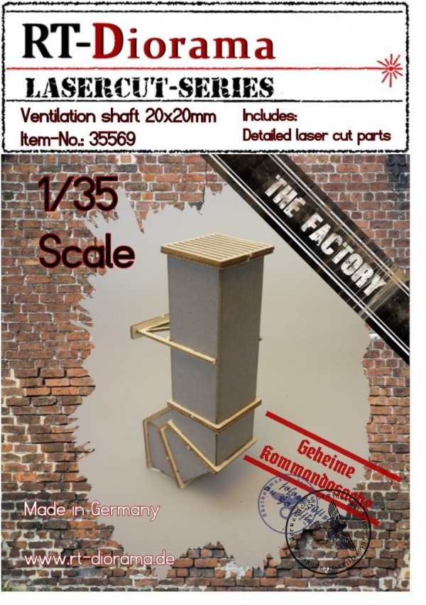 RT-Diorama 35569 Ventilation shaft 20x20mm 1/35