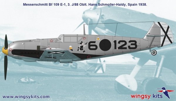 Wingsy Kits D5-09 MESSERSCHMITT Bf 109 E-1 and E-3 Legion Condor 1/48