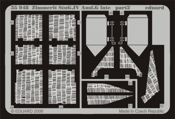 Eduard 35948 Zimmerit StuG. IV Ausf. G late 1/35 Dragon