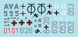Star Decals 35-C1208 German tanks in Italy # 8 Mixed AFVs 1/35