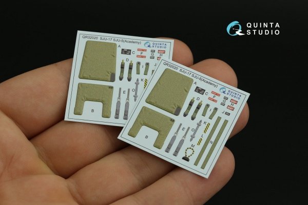 Quinta Studio QD32156 F/A-18D late 3D-Printed &amp; coloured Interior on decal paper (Academy) 1/32