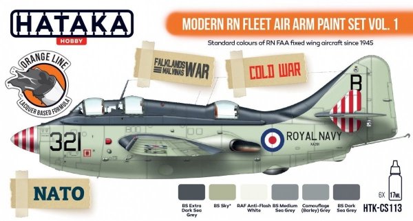 Hataka HTK-CS113 Modern RN Fleet Air Arm Paint Set Vol. 1 (6x17ml)