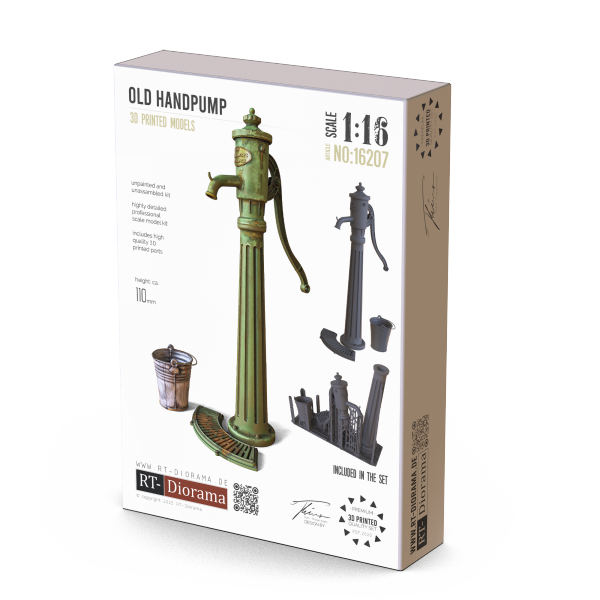 RT-Diorama 16207 Old Handpump - 3D Printed Models 1/16