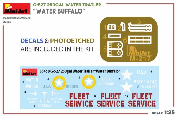 MiniArt 35458 G-527 250GAL WATER TRAILER “WATER BUFFALO” 1/35