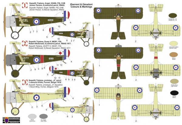 Kovozavody Prostejov KPM0338 Sopwith Triplane „RNAS“ 1/72