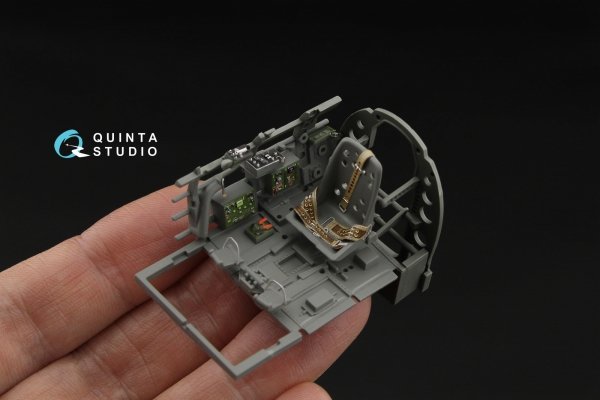 Quinta Studio QD35084 A6M2 Zero (Nakajima Prod.) 3D-Printed &amp; coloured Interior on decal paper (Border Model) 1/35