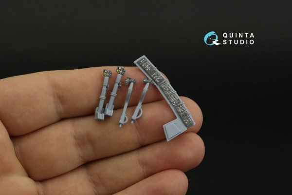 Quinta Studio QD35090 AH-64A 3D-Printed &amp; coloured Interior on decal paper (Academy) 1/35