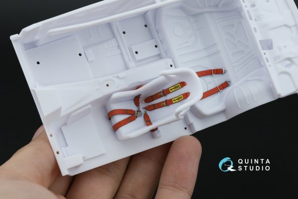 Quinta Studio QR+24002 Sabelt 2inch seat belt harness, red (With metal buckles) (all kits) 1/24