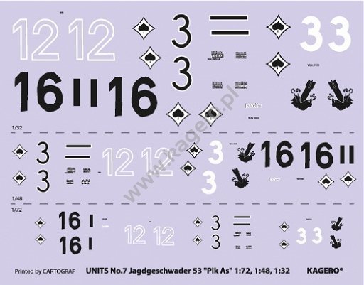 Kagero 97007 JG 35 &quot;Pik As&quot; (decals)  EN