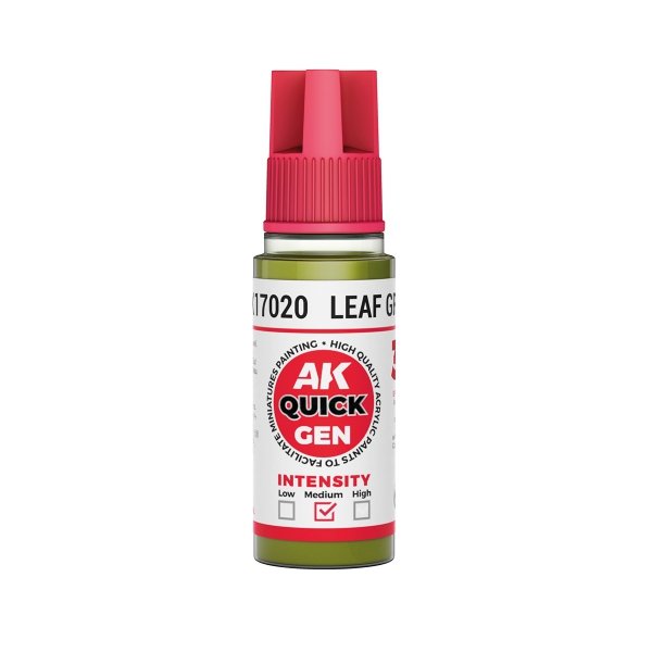 AK Interactive AK17020 LEAF GREEN – QUICK GEN COLOR 18ml