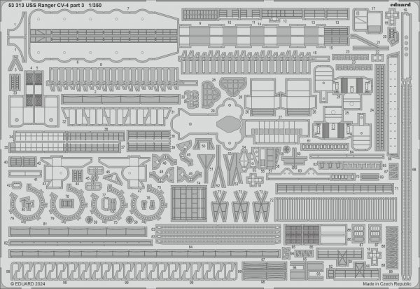 Eduard 53313 USS Ranger CV-4 part 3 TRUMPETER 1/350