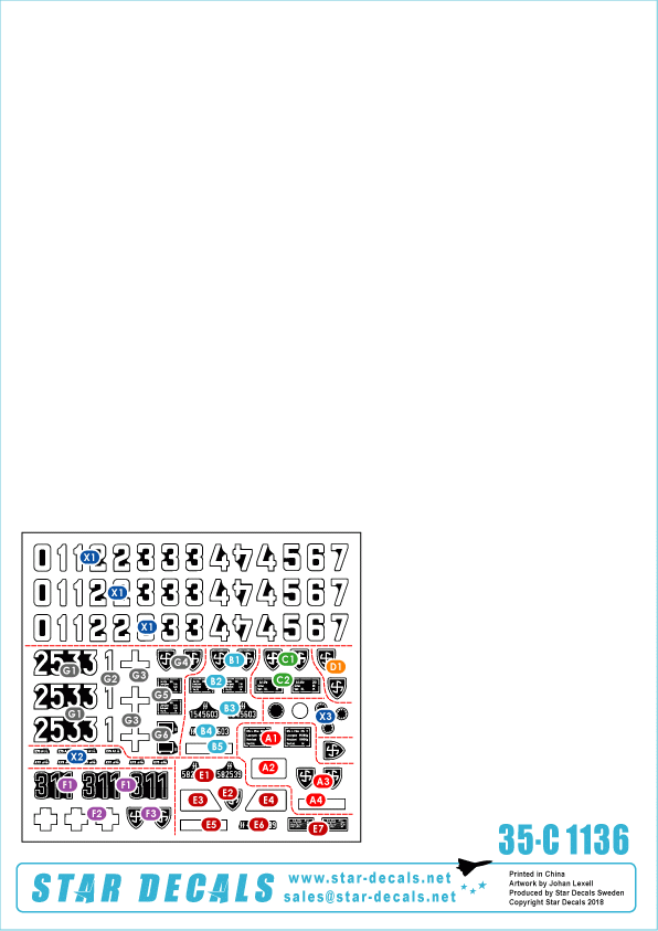 Star Decals 35-C1136 SS-Wiking # 3 1/35