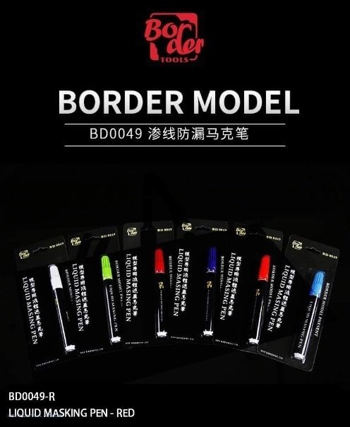 Border Model BD0049-R Liquid Masking Pen - Red
