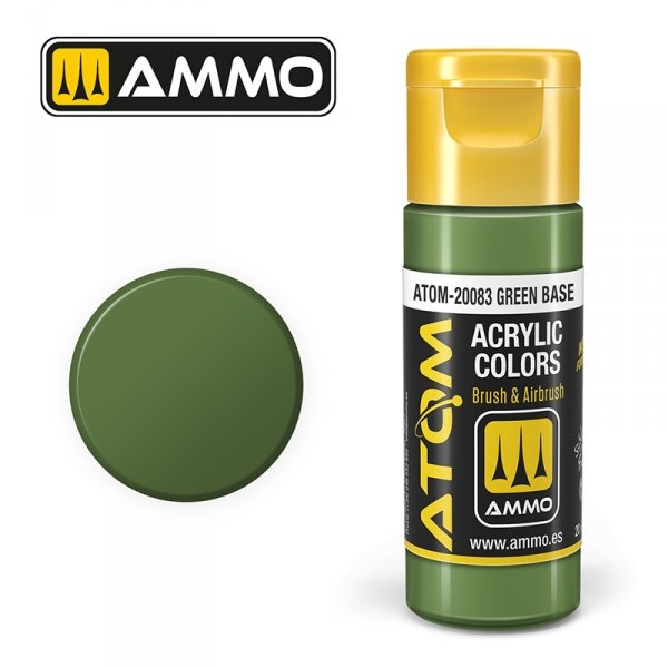 AMMO of Mig Jimenez 20083 ATOM COLOR Green Base 20ml