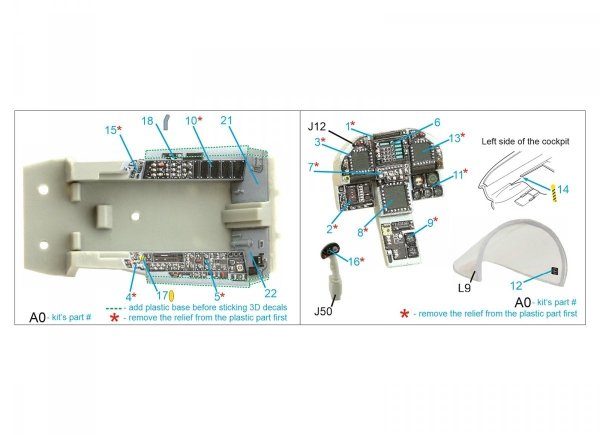 Quinta Studio QDS-48280 F/A-18C late 3D-Printed &amp; coloured Interior on decal paper (HobbyBoss)(Small version) 1/48