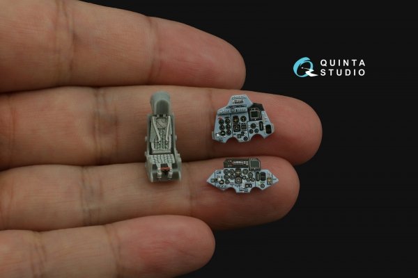 Quinta Studio QD+72180 Su-33 3D-Printed &amp; coloured Interior on decal paper (Trumpeter) (with 3D-printed resin part) 1/72
