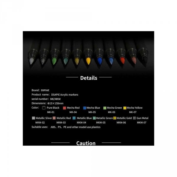 DSPIAE MKM-06 Metallic Gold Soft Tipped Marker Pen