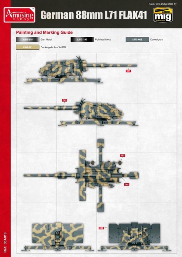 Amusing Hobby 35A024 8,8cm L/71 Flak41 (1:35)