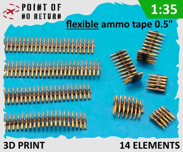 Point of no Return 3524055 Elastyczne taśmy amunicyjne 0,5 &quot; / Flexible Ammunition Belts 1/35