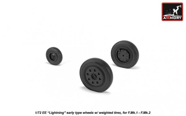 Armory Models AW72409 EE Lightning wheels w/ weighted tires, early 1/72