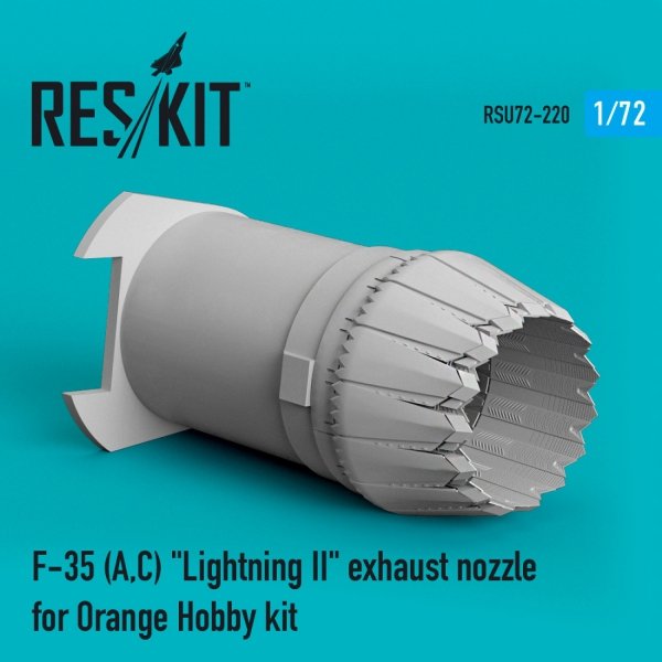 RESKIT RSU72-0220 F-35 (A,C) &quot;LIGHTNING II&quot; EXHAUST NOZZLE FOR ORANGE HOBBY KIT 1/72