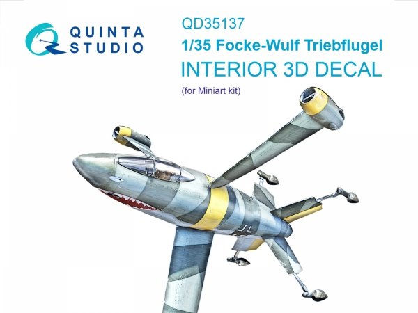 Quinta Studio QD35137 FW Triebflugel 3D-Printed coloured Interior on decal paper (Miniart) 1/35