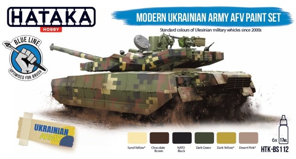 Hataka HTK-BS112 Modern Ukrainian Army AFV Paint Set (6x17ml)