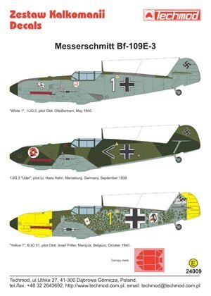 Techmod 24009 - Messerschmitt Bf 109E-3 (1:24)