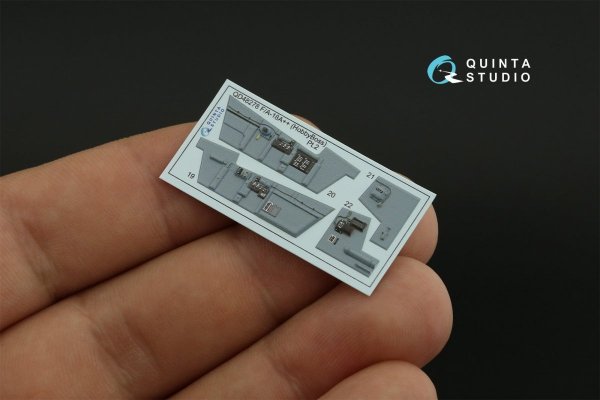 Quinta Studio QD48278 F/A-18А++ 3D-Printed &amp; coloured Interior on decal paper (HobbyBoss) 1/48