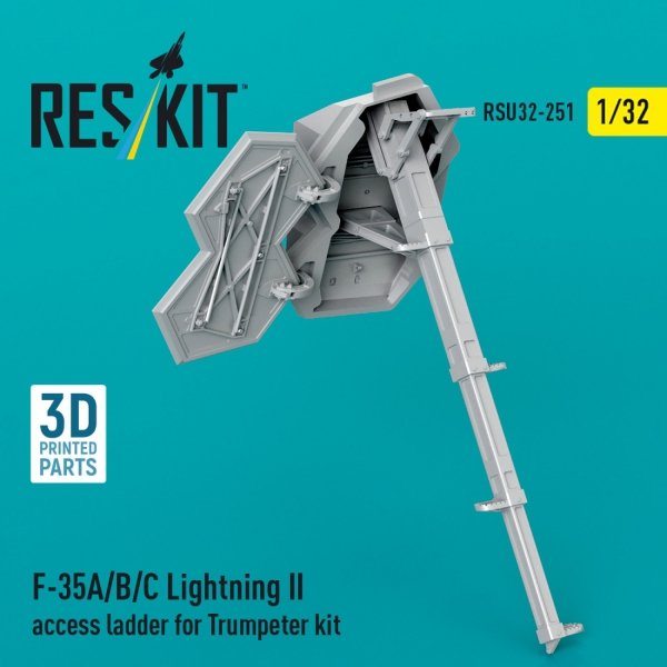 RESKIT RSU32-0251 F-35A/B/C Lightning II access ladder for Trumpeter kit (3D Printed) (1/32)