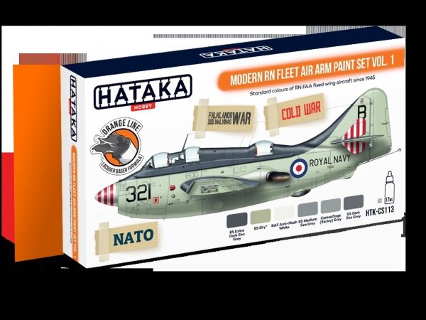 Hataka HTK-CS113 Modern RN Fleet Air Arm Paint Set Vol. 1 (6x17ml)