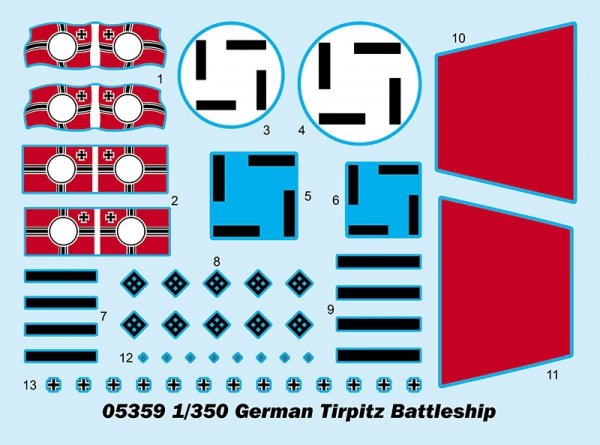 Trumpeter 05359 German Tirpitz Battleship 1/350