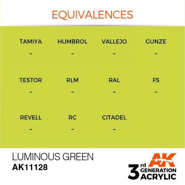 AK Interactive AK11128 LUMINOUS GREEN – STANDARD 17ml