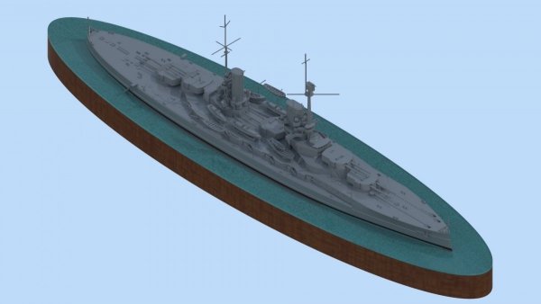 ICM S014 WWI German Battleship König (Full Hull OR Waterline) 1/700