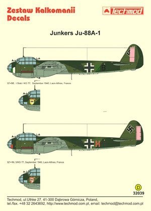 Techmod 32039 - Junkers Ju 88A-1 (1:32)