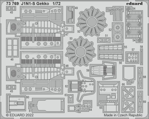 Eduard 73769 J1N1-S Gekko FUJIMI / HOBBY 2000 1/72